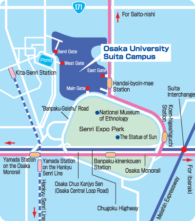 Suita Campus Transit map