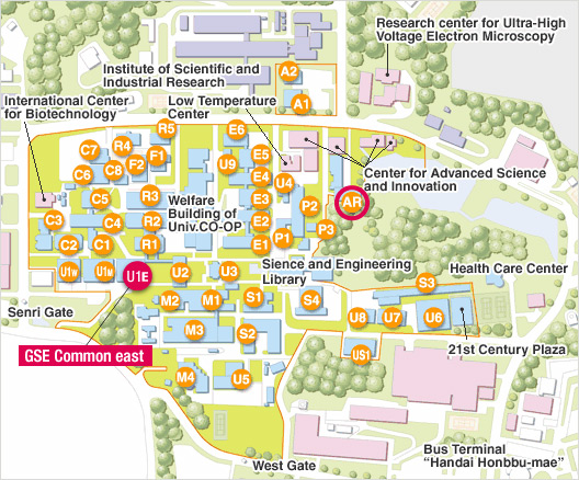 Osaka Univ. Suita Campus Map